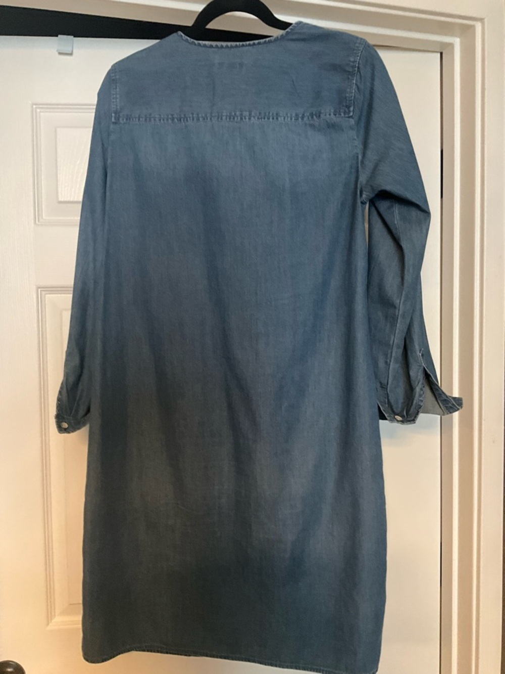 J Jill Denim Tunic Dress with Ivory Embroidery - Picture 2 of 4